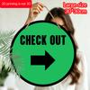 2D Flat 1pc Green CHECK OUT Direction Sign, CHECK OUT Right Arrow Sign, Easy-to-See Cashier Guide for Small Business & Retail Shop, Wall Decor for