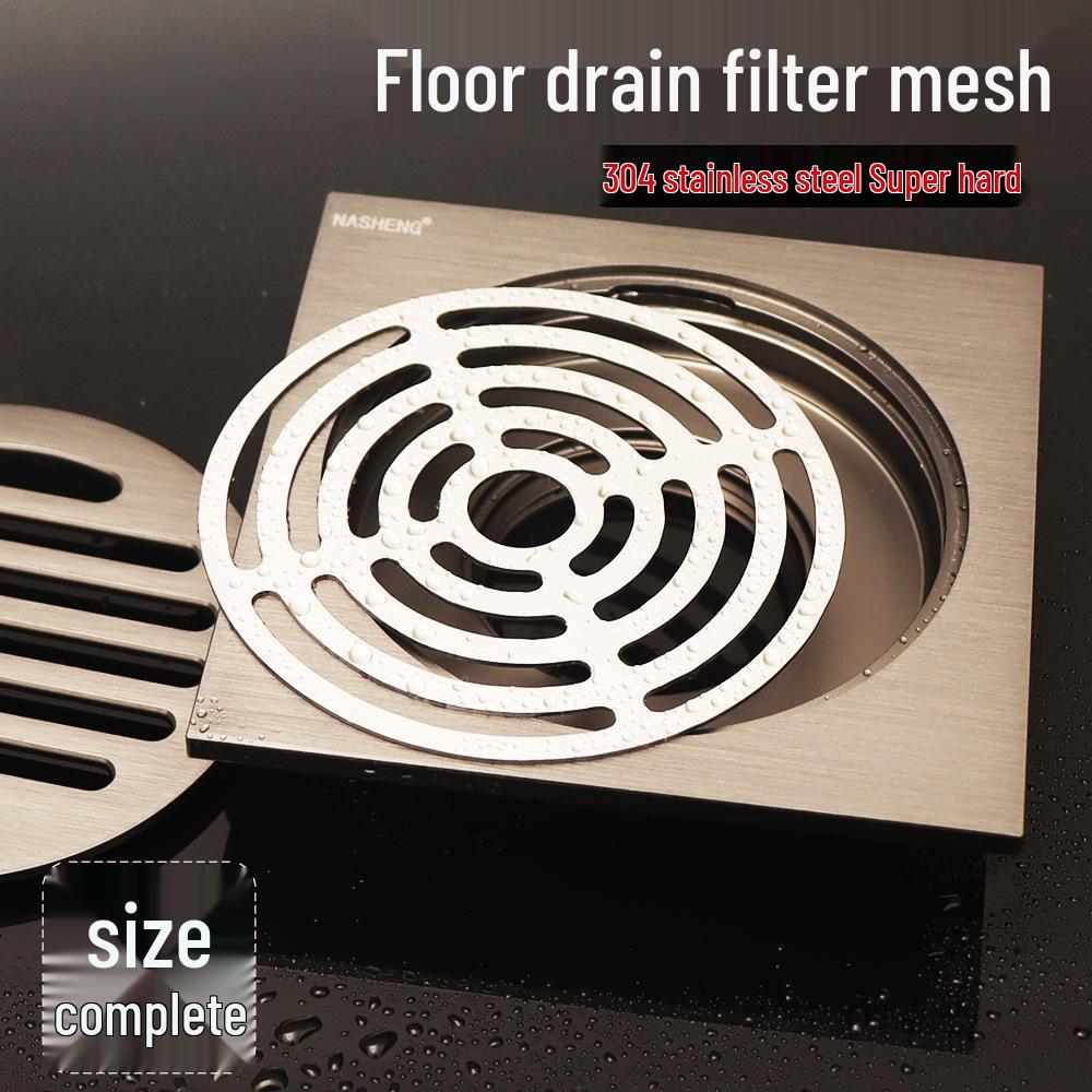 Stainless Steel Bathroom Floor Drain Hair Catcher & Anti-Clog Filter Mesh Cover