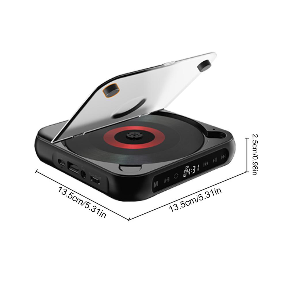Disk Players Wireless Desktop Music Player With Headphones Rechargeable Music Player Anti-Shock Personal Compact Disc Player For