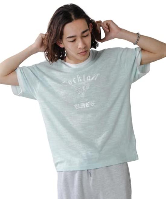 

WEGO Vintage Logo Ringer Short Size Sax Men s T-Shirt, Tee, Sleeve, Oversized, Spring, Summer, Autumn, Winter, M,