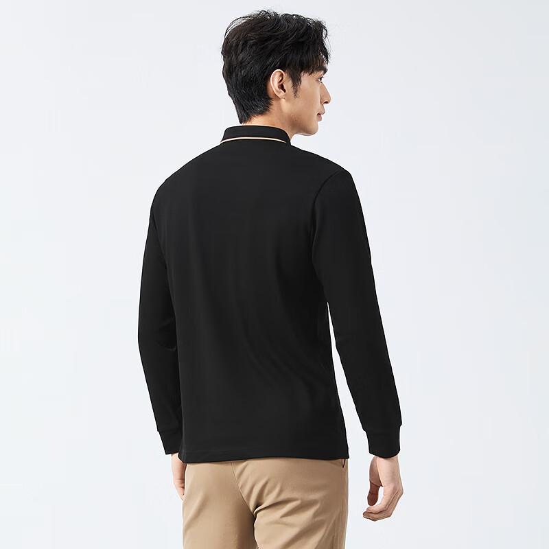 Septwolves Men s Long-Sleeve Polo Shirt with Non-Deforming Collar M