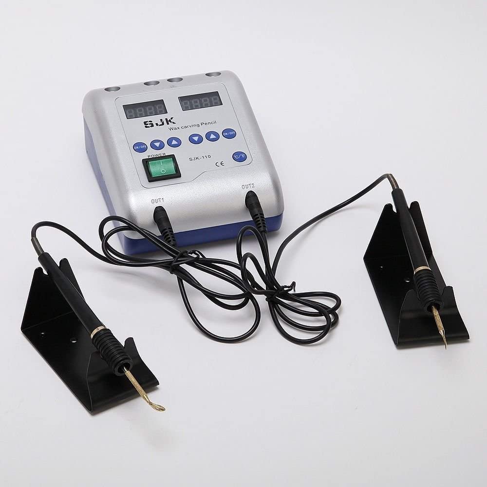 EUSTOMA Digital Wax Heater with Two Wax Pens and 6 Wax Tips, Engraving Machine, Wax Pot, Lab Equipment JT-21