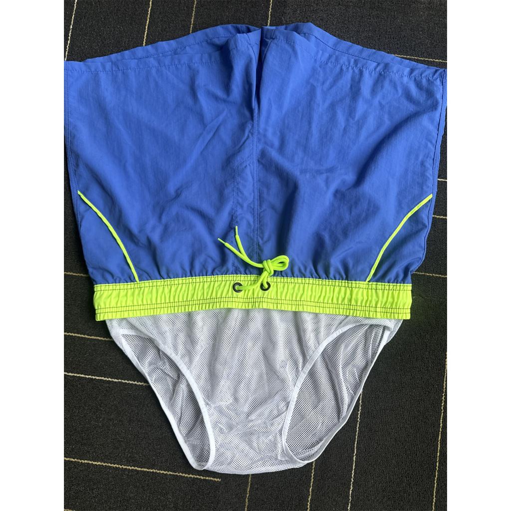 Men's Beachwear, Surfing Pants, Back Pocket Zipper, Solid Color, 3-pants, Quick Drying, Waterproof, Swimming Trunks