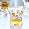 Gold-Painted Crystal Whiskey Tumbler