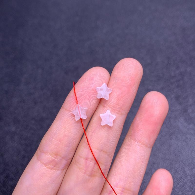 6mm Five-Pointed White Crystal Star Beads for DIY Jewelry Accessories