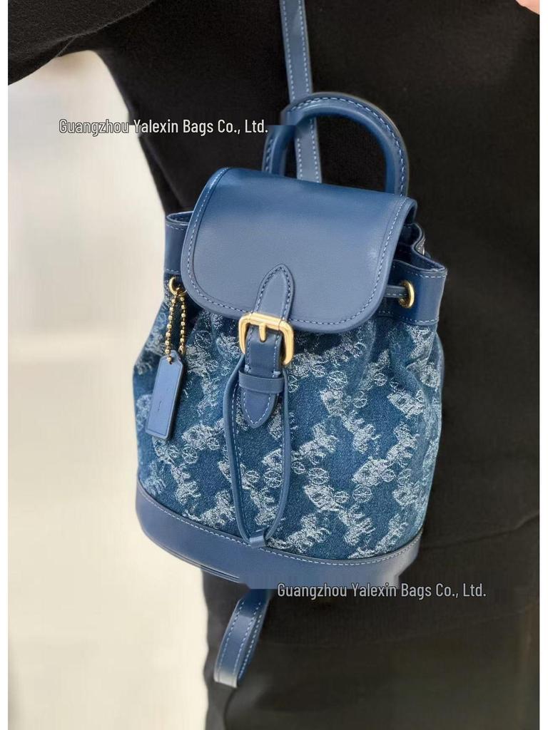 Coach C Wysokiej Jakości Plecak Mini Harper: Torebka z klapką z prawdziwej skóry z nadrukiem Trend mody