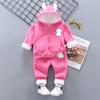 Winter Baby Kids Clothing Sets Cartoon Toddler Boys Girls Warm Hooded Coats Pants Suit Kids Thick Tracksuit Clothes Set
