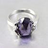 Purple 'Scarlett' Silver Ring