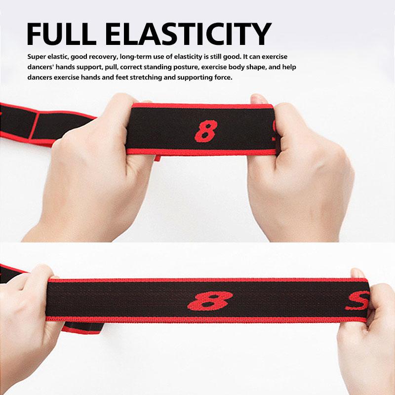 High Quality Customized Yoga Mat Strap Ballet Elastic Jacquard Logo Stretching Resistance Band Spandex/Nylon 40mm Convenient