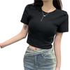 Pure desire style women's clothing open-navel short-sleeved T-shirt summer scheming women show waist and slim figure sweet and spicy style top