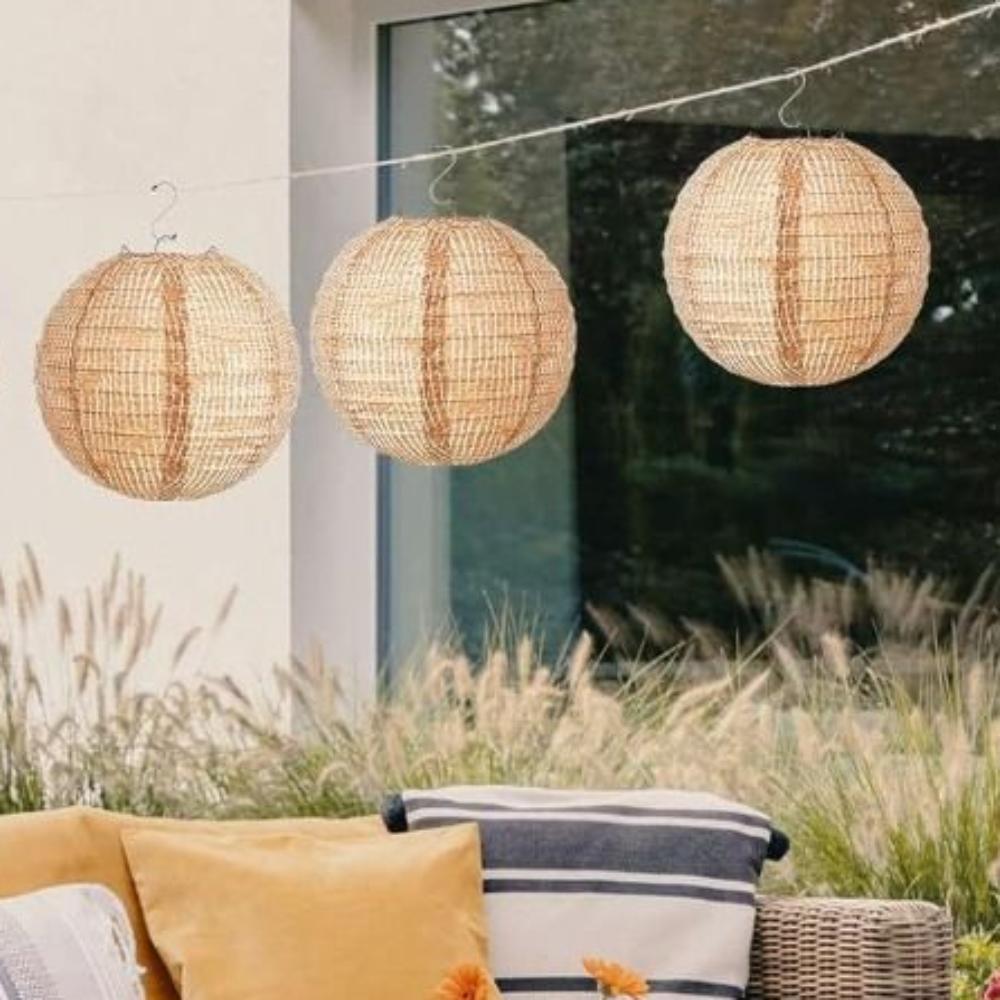 3pcs 8inch Linen Paper Lantern Funny Hanging Lantern Creative Festival Lantern  Home Decor