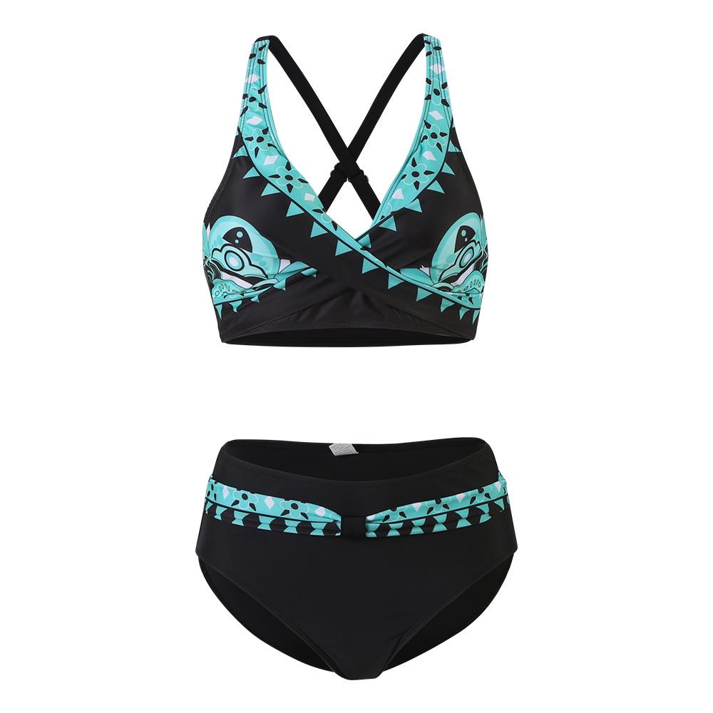 2022 Evropský a americký svěží styl Dámské sexy bikiny Dvoudílné plavky