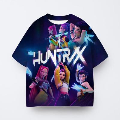 T-Shirts Girls Cartoon Printed Short Sleeve T-Shirt Children's Fashion T-Shirt Casual Clothing Top
