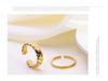 Gold Stainless Steel Women's Trendy Open Index Finger Ring