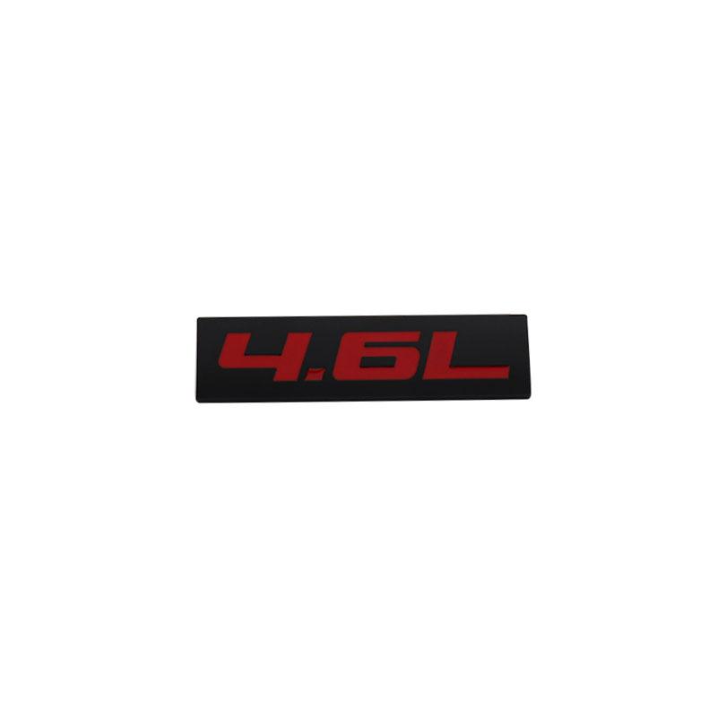 

Premium 4.6L 4.6 L for Universal car Engine Hood Fender trunk Tail Rear Bonnet Nameplate Decal Emblem Badge Sticker ban-black-red