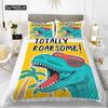3D Small Dinosaur Cartoon Cute Simple Bedding Set Couple King Single Size for Kids Children Polyester Quilt Cover Pillow Case