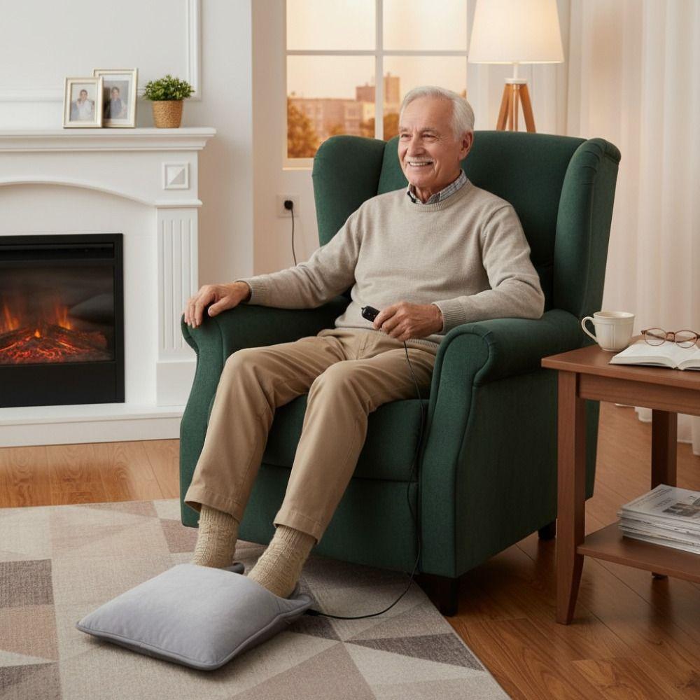 Adjustable Temperature Heated Foot Warmer Fast Heating Anti-slip Bottom Electric Heating Pad Soft Portable Foot Warming Mat