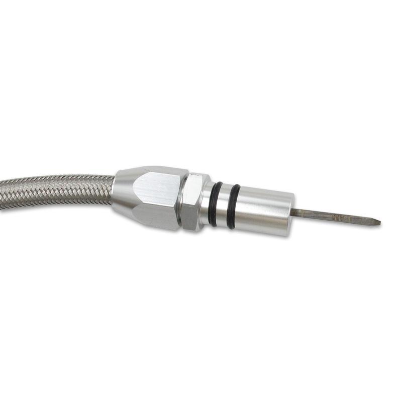 Mount Flexible Braided Transmission Dipstick Stainless Steel Tube For GM 4l80e 4l60e Chevy SBC BBC Th350 Th400 Turbo 700R4