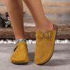 Baotou slippers female couple cork drag wish large size shoes casual half drag lazy shoes tide