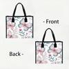 Elegant Butterfly Floral Printed Tote Bag Fashion Casual Large Capacity Daily Outdoor Portable Handbag
