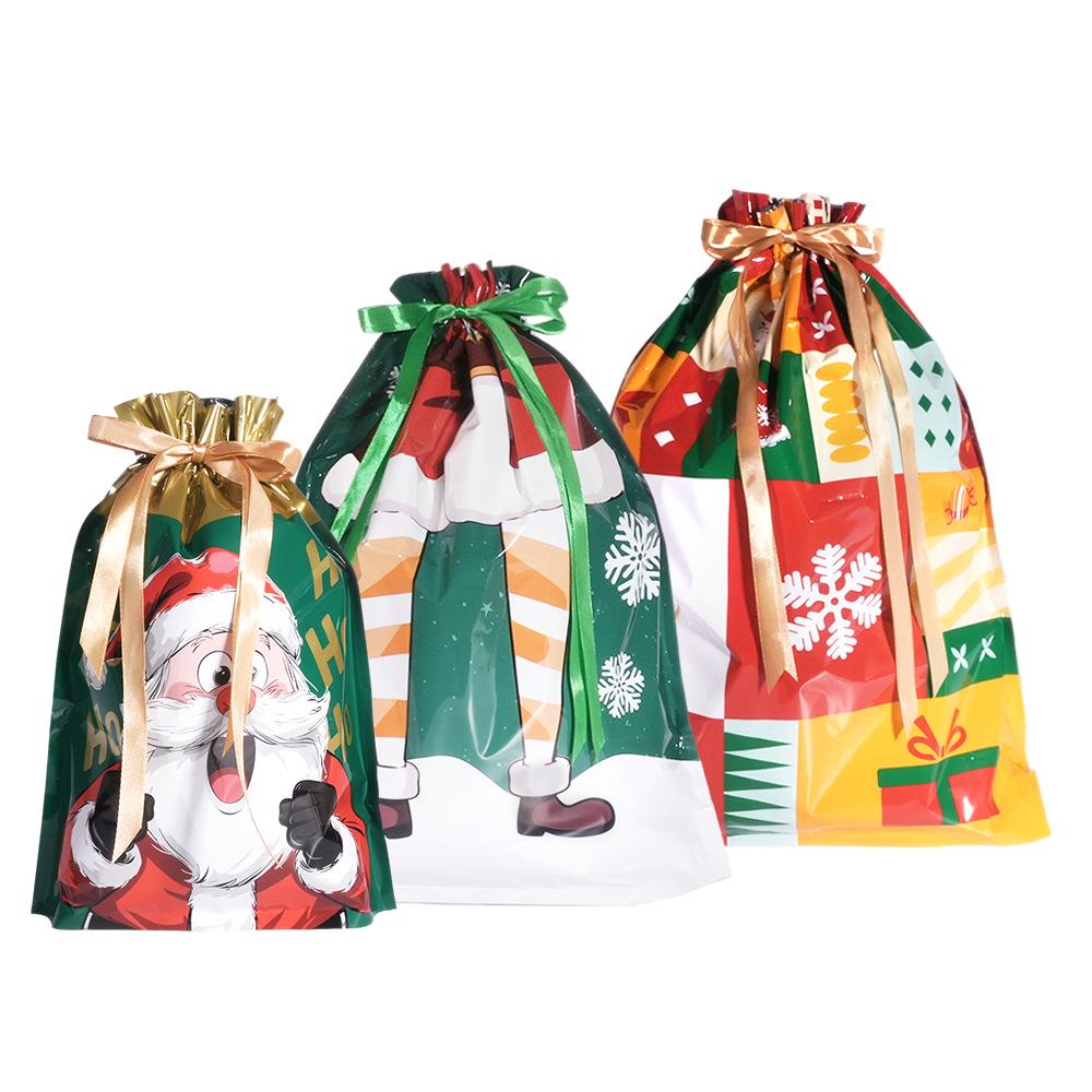 Exclusive Christmas Drawstring Gift Pouch - Festival Candy Bag in Stock