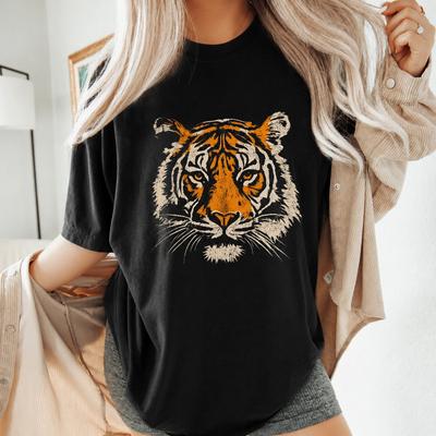 Tiger Shirt, Tiger Face Tee, Oversized Jungle Shirt, Wild Animal T-Shirt