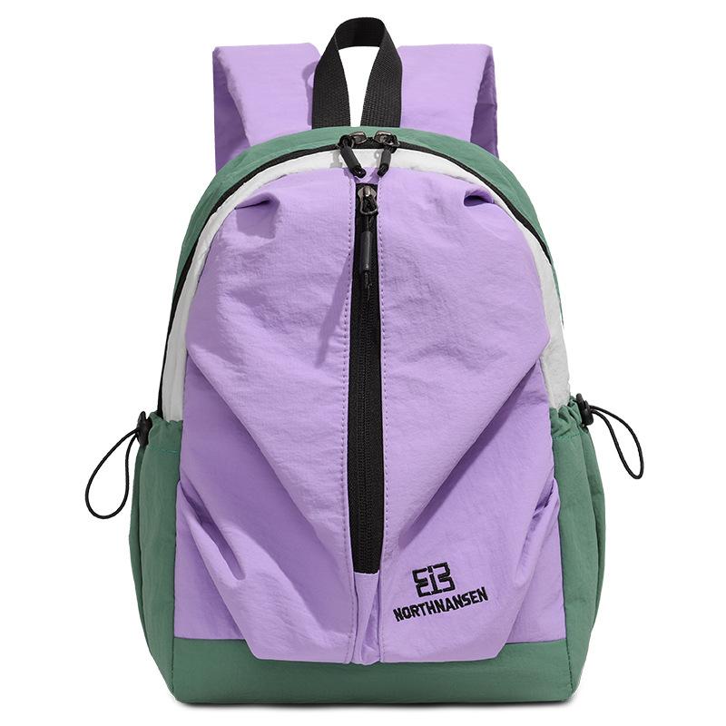

Women s Backpack Middle School Student Travel Schoolbag Lightweight Backpack фиолетовый
