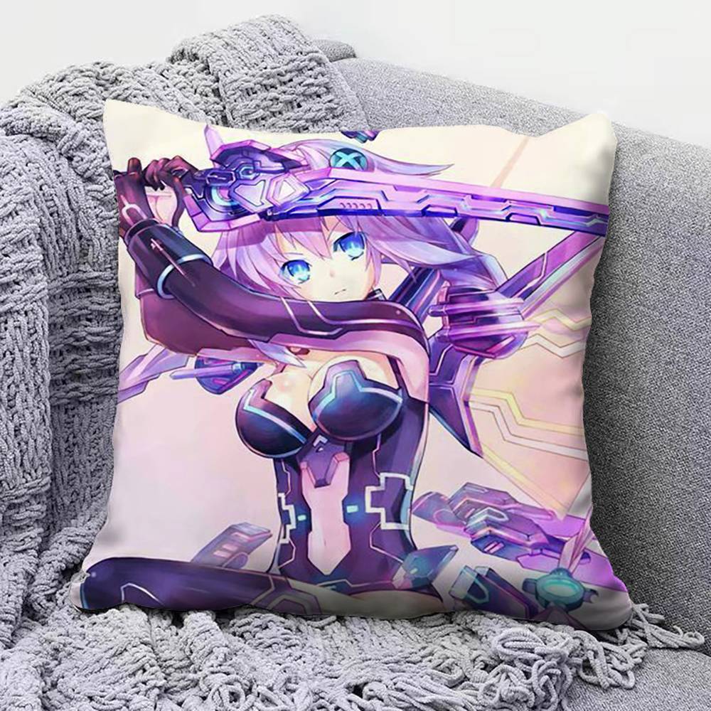 Hyperdimension Neptune Game Anime Girl Pillow Covers Home Sofa Cushion Covers and Aecorative Custom