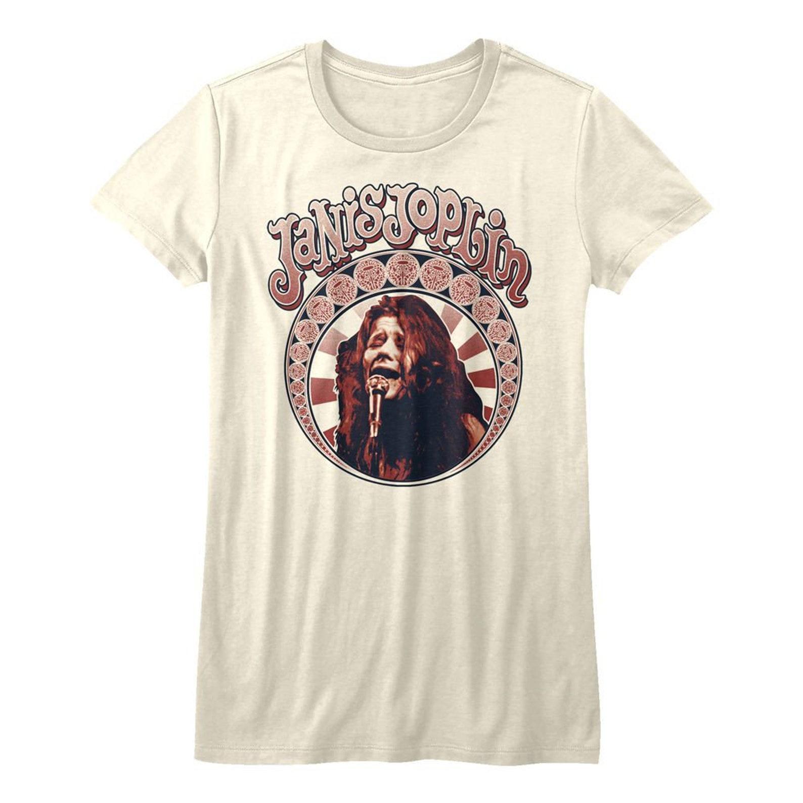 Женская футболка Janis Joplin Nouveau Circle Natural Junior L