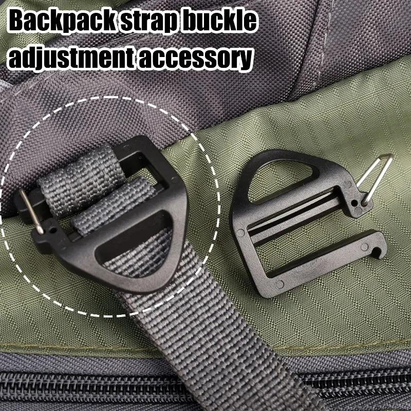 Luggage Accessories Buckles Black Mesh Buckles Backpack Buckle Ring Thickened Four Level Buckle Hiking Bag Adjustment Buckle
