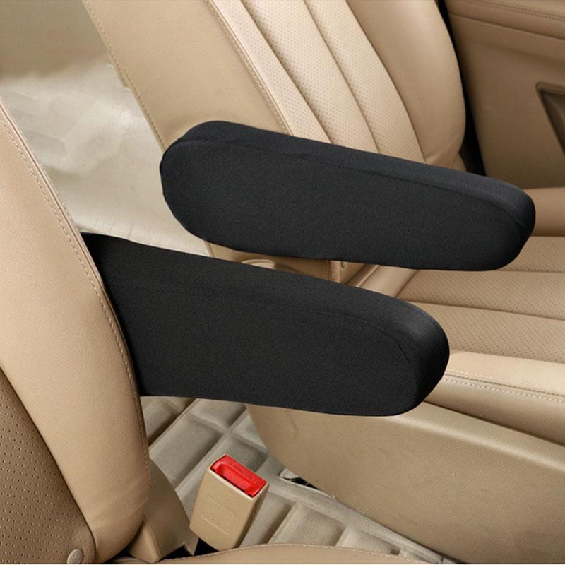 

2 шт. дышащая впитывающая пот ткань, чехол на подлокотник автомобиля, защита от царапин, бизнес-автомобиль, автобус, авто-внедорожник, фургон 2pcs Black
