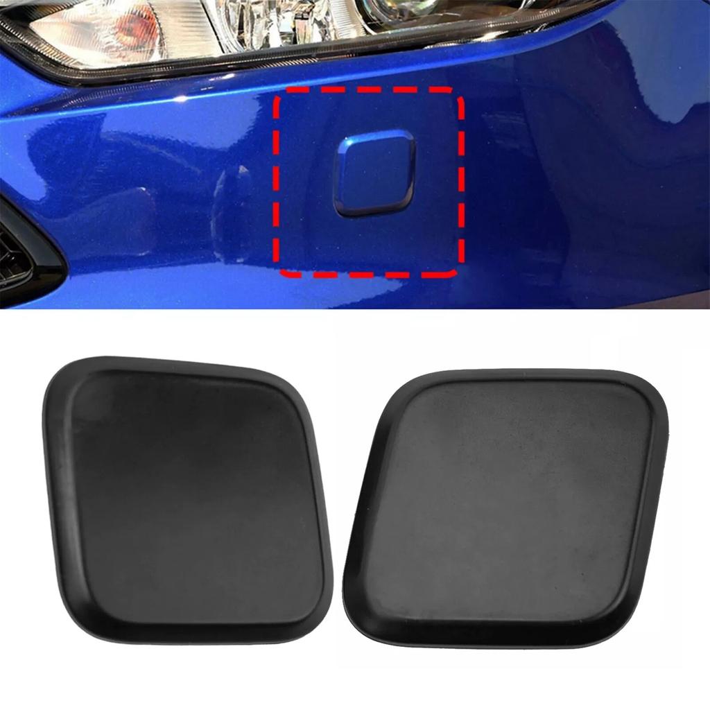 1 Pair Of Car Front Left And Right Auto Bumper Headlight Washer Nozzle Jet Cover Cap For Ford Focus 2015-2018 Easy Installation