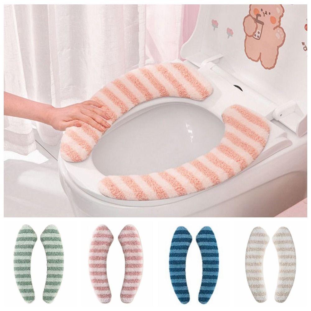 Adhesive Toilet Seat Cushion Toilet Cushion Closestool Mat Plush Toilet Seat Cover Bathroom
