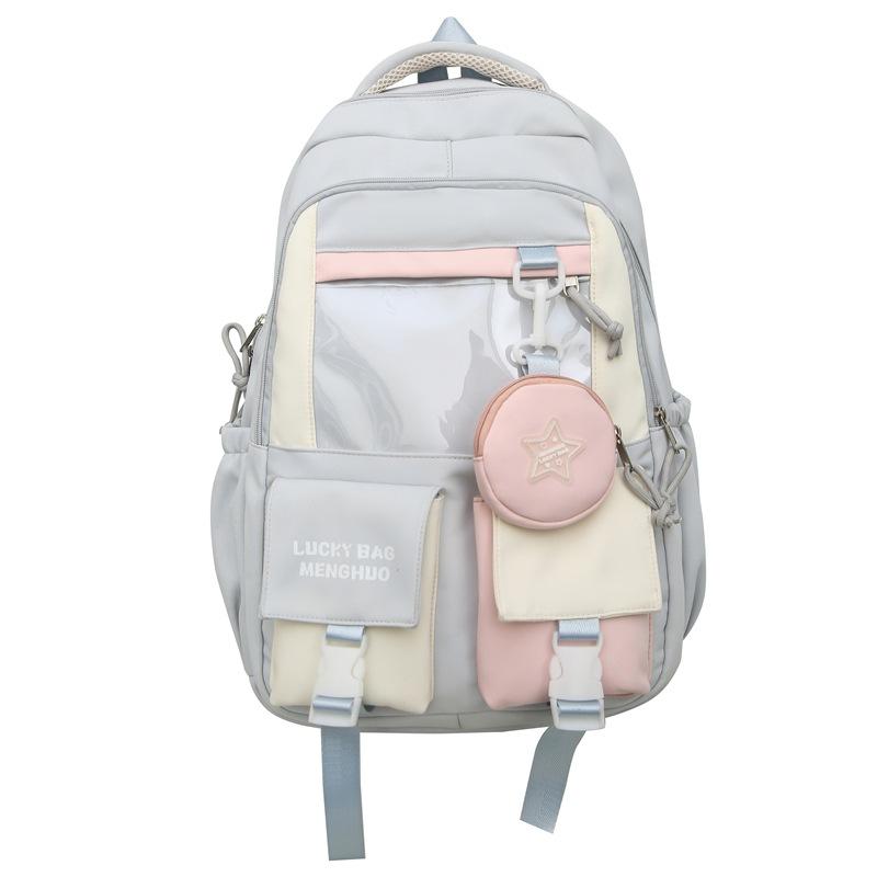 High-value schoolbag girls' junior high school large-capacity Japanese bar pain bag ins style backpack college student backpack trend