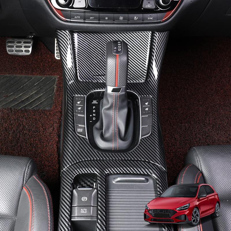 2/1 PCS Auto Central Control Panel Gear Box Water Cup Fram Protective Covers ABS For Hyundai I30/ I30N 2024 2025 Left-hand Drive