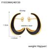 European Chic 18K Gold Plated Crescent Drop Earrings