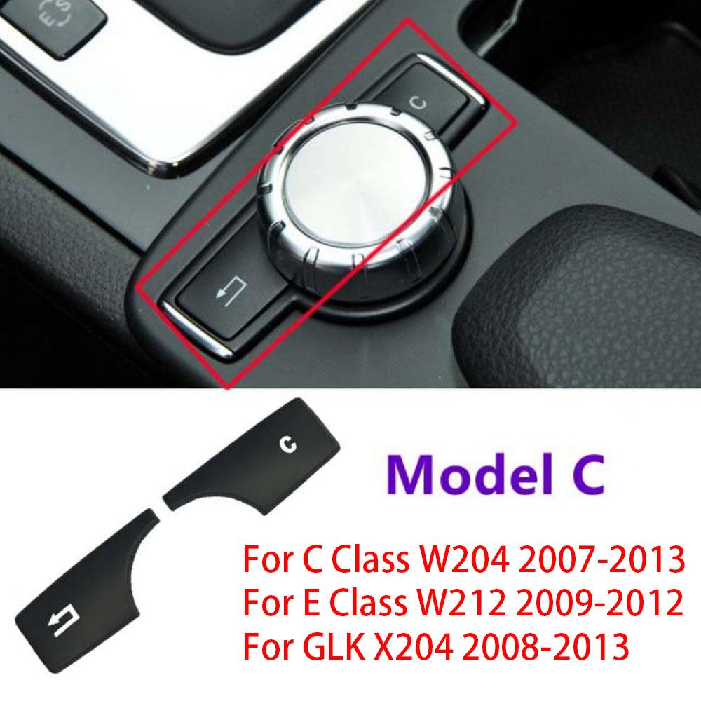 Multimediální funkční tlačítko konzole do auta, nálepka na krytku tlačítka pro Mercedes Benz ABCE Class CLA GLA GLK W204 W212 W176 W246 X204