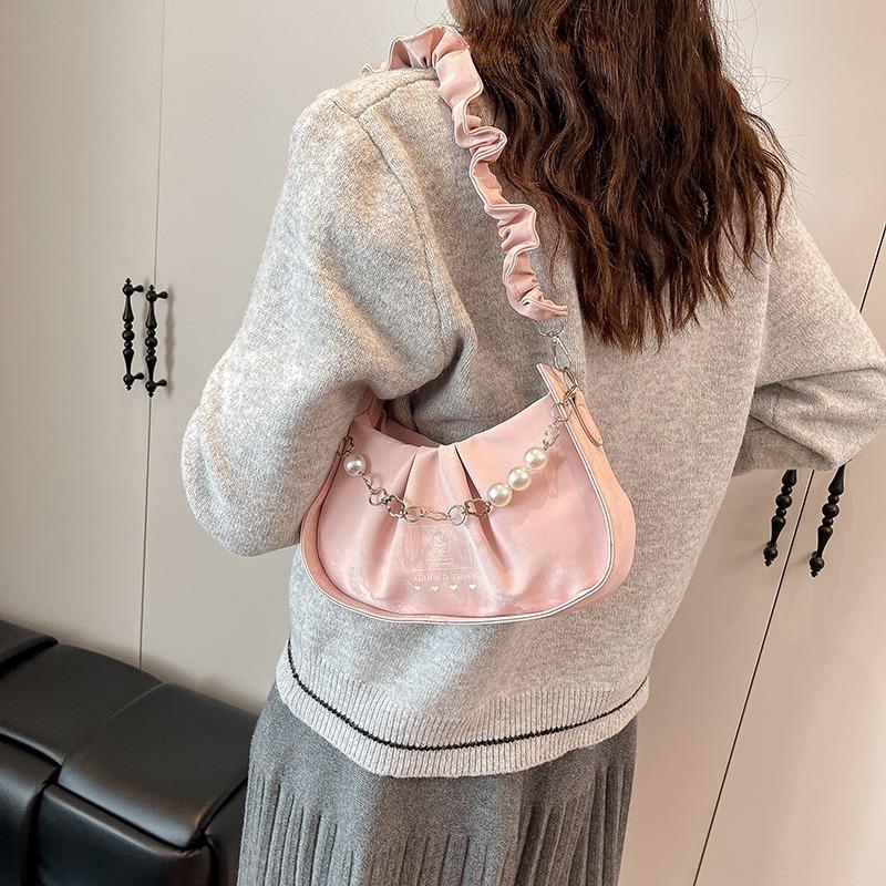 New Popular Bag Women's Niche Pleated Cloud Bag High-end Versatile Chain Messenger Bag