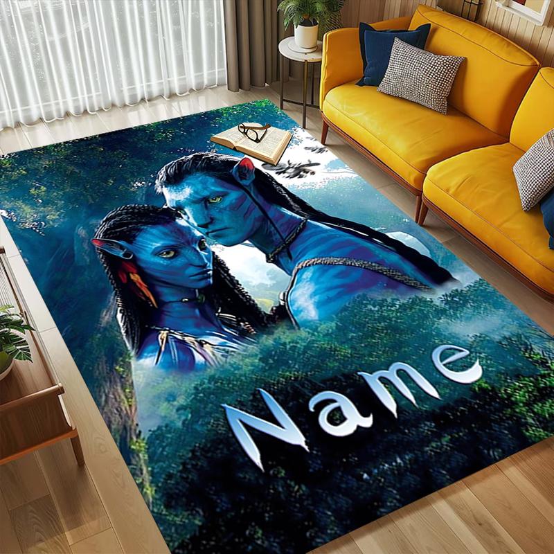 Tappeto Personalizzato con Nome e Avatar Mondo Soggiorno Antiscivolo Morbido Tappeto per Camera da Letto Sala Giochi Divano Ufficio Decorazioni per la Casa Zerbino