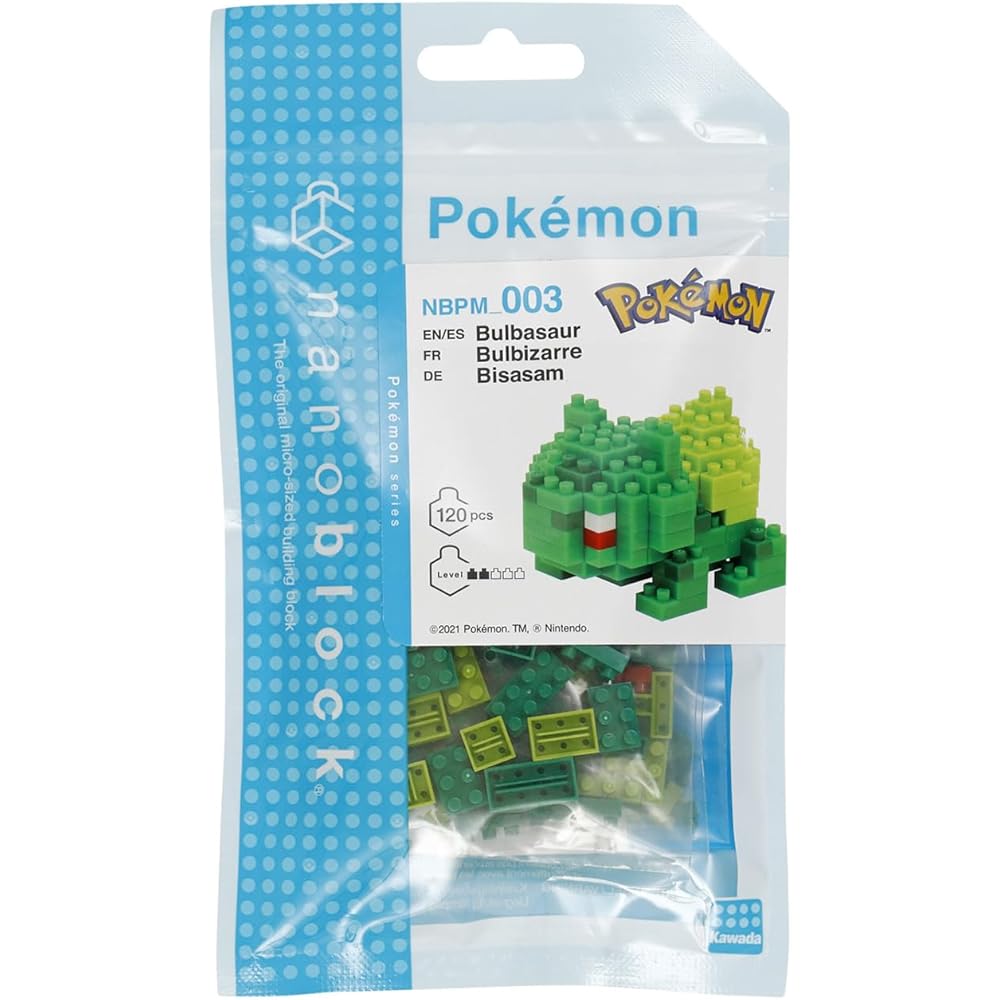 Nanoblock Pocket Monsters Bulbasaur NBPM-003 Building Block Set 150 Pieces