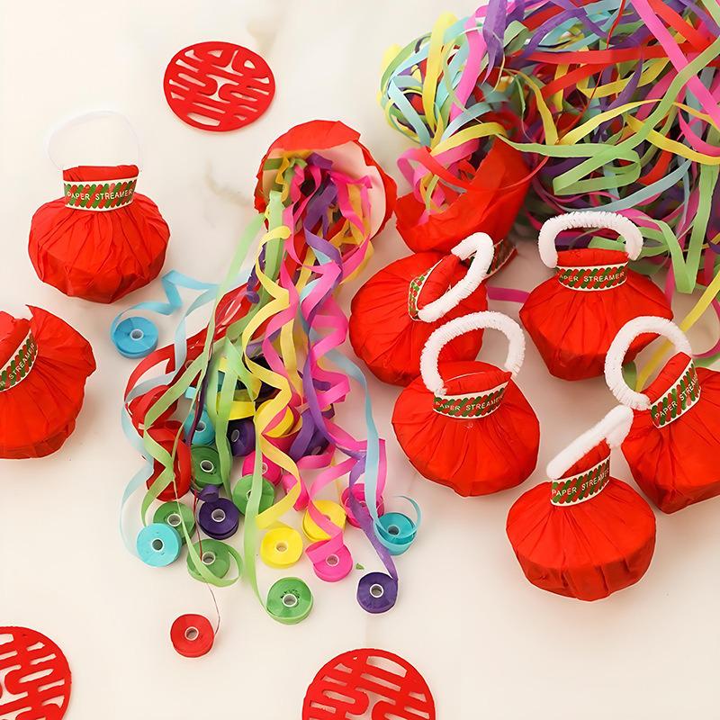 Creative Hand-Thrown Streamer Party Popper: Handheld Confetti Cannon for Weddings and Birthdays