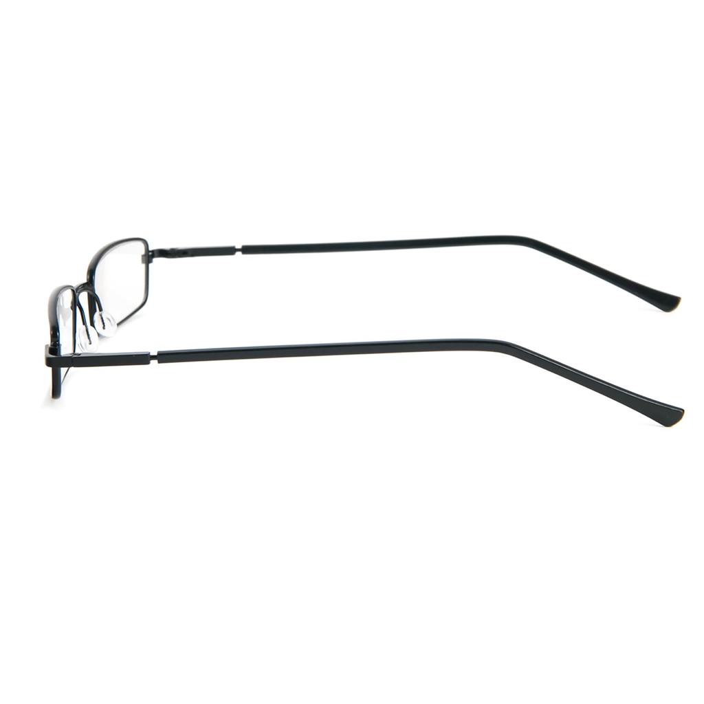 Lunettes de lecture en métal avec monture noire TR90, Monture, Poche, Portables, Étui, Monture ultra-légère, Unisexe, Élégantes, "+2.0",