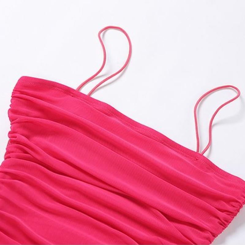 Temperament Slim Fit Waist Wrap Dress Women's Ins Style Slim Shoulder Fold Show Thin Hip Wrap Skirt Show Body Solid Color Hip Wrap Skirt