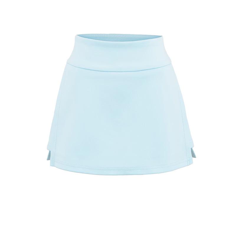 High-Waisted Grey A-Line Sports Skirt - Women's Spicy Vintage Side Split Yoga Running Skirt