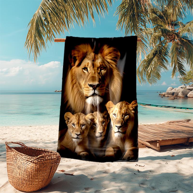 Wild Bears Mountain Forest Soft Beach Towel Outdoor Camping Vacation Swimming Beach Towel Outdoor Absorbent Bath Towel Blanket A6