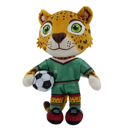 

Soccer Mascot Plush Doll, FIFA Memorabilia Plush for Fans, Cute Collectible Figures for Home Decor Travel Cheering, Souvenir Gift for Sports Lovers Leopard