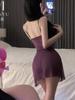Underwear New Sexy Mesh Perspective Temptation Strap Sexy Sleeping Dress Elegant Fashion Sexy Korean Women Tank Mini Dress 645P