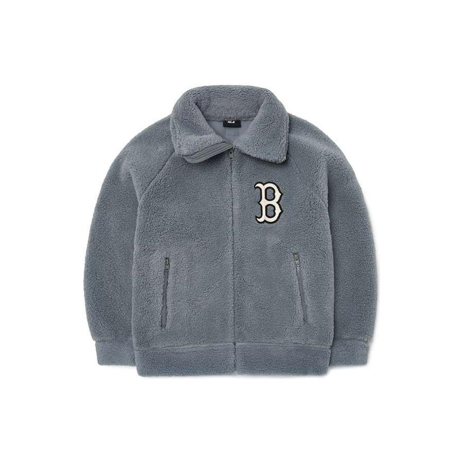 MLB Velvet Jackets Unisex Gray Lapel Thickened 3AFDB0726-43GRS L