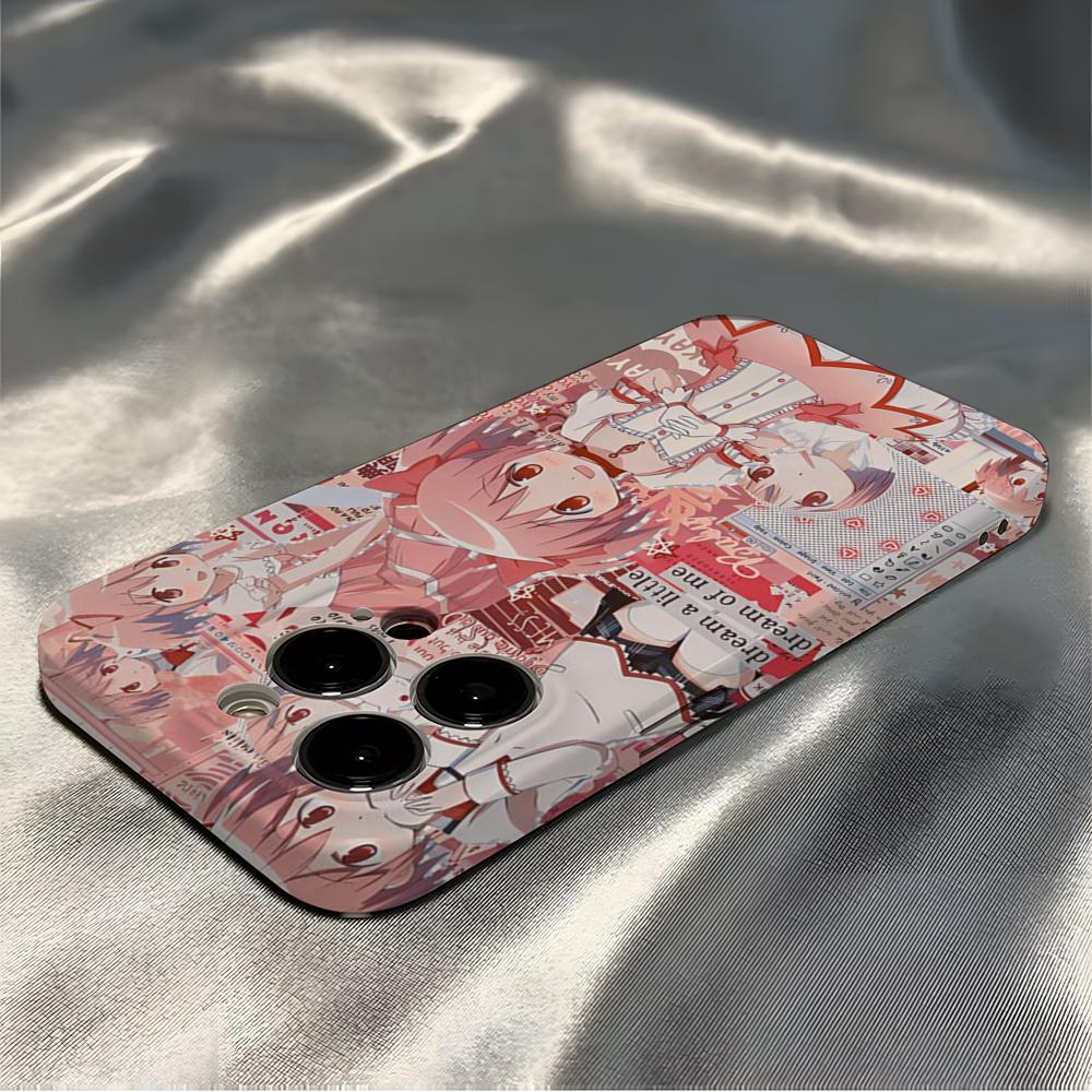 Magi Madoka Magica Phone Case For IPhone 16 Pro Max 15 14 13 12 11 Pro11 Mini 2025 16 Glossy HD Film Cover