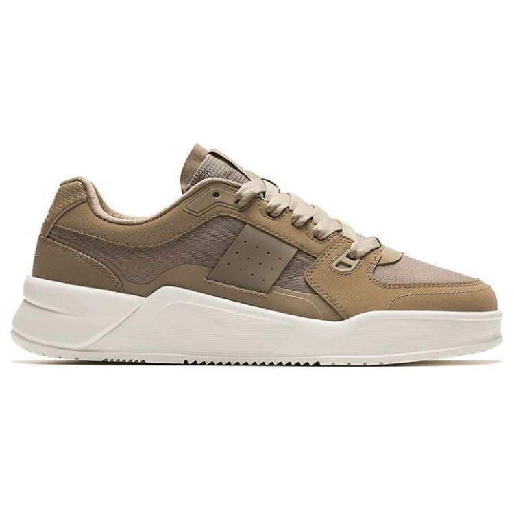 Anta Caramel Slip-Resistant Shock-Absorbing Durable Breathable Low-Top Skate Shoes Men sneaker Brown 112428013-5